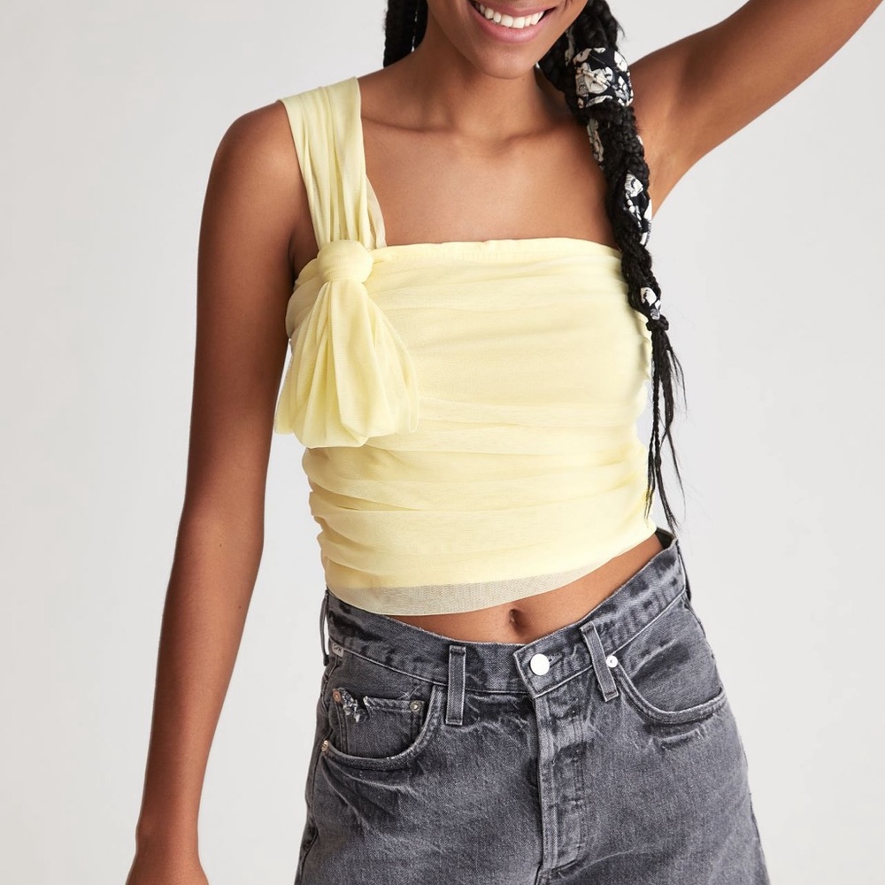 *Anthropologie Maeve Tulle Bow Top - Picture 1 of 4